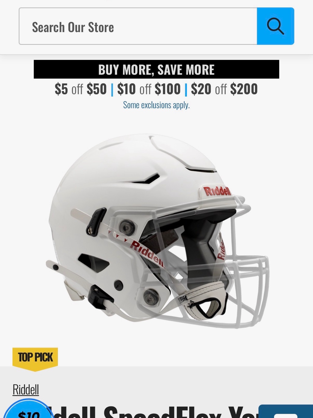 Riddell Kids Speedflex Football Helmet - Medium White With Oakley Legacy Visor